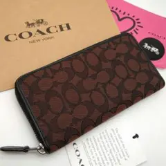 未使用✨COACH サットン シグネチャー ラウンド ジップ ウォレット 