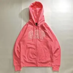 Y2K Old GAP ギャップ ジップ パーカー 平成 短丈 ロゴ ピンク