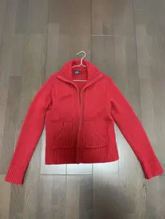 GAP レッド ニット ジャケット