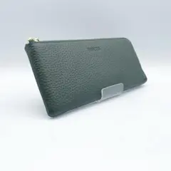 【BARCOS（バルコス）】L字ファスナー ロングウォレット グリーン 本革のサムネイル