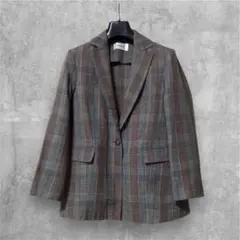 FRAY I.D チェック柄 ウール リネン ジャケット 0 定価30,800円