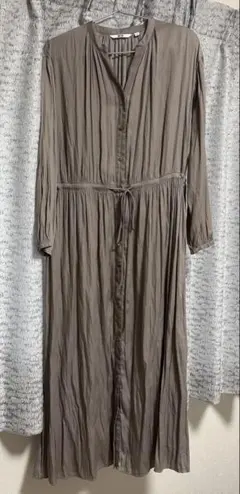 ★美品★UNIQLO 長袖シャツワンピース