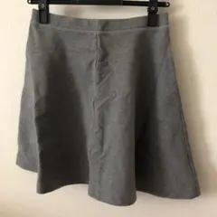 値下げ　フレアスカート　グレー　ストレッチ素材