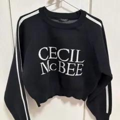 CECIL McBEE ブラック 長袖ニット