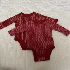 babyGap 赤いロンパース 2枚セット