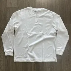 ユニクロU エアリズムコットン クルーネックT 長袖 L ホワイト 新品