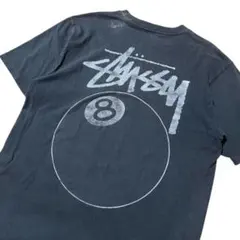 00s STUSSY 8ボール Tシャツ サンフェード スミクロ vintage