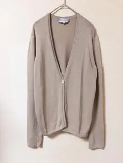 【美品】MaxMara ベージュ Vネック〈洗える〉長袖 カーディガン S