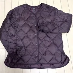 ユニクロ　ウルトラライトダウン　ジャケット　収納袋付　ブラウン　M レディース