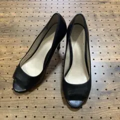 COLE HAAN オープントゥ　パンプス　黒　ブラック　24.5のサムネイル