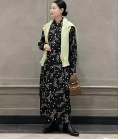 UNITED ARROWS 花柄ロングワンピース