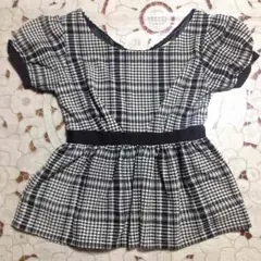 セシルマクビー ペプラム トップス チェック