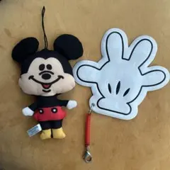 ミッキーマウス　キーホルダー　定期入れ　2個セット