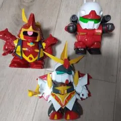 【元祖SDガンダム 】３点セット　ナイトサザビー　ガンキャノン　昭和レトロ　レア 元祖SDガンダム 】3点セット ナイトサザビー ガンキャノン 昭和