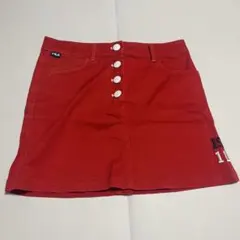 FILA レッド ボタン付きスカート