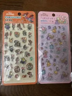 ディズニー ズートピア プリンセス プクプクシール 2種セット