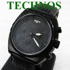 TECHNOS テクノス クロノグラフ ブラック 腕時計 T2587のサムネイル