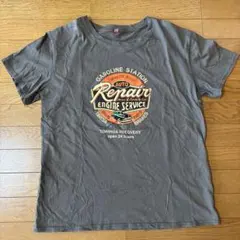 SHEINプリントTシャツ ダークグレー XXXL
