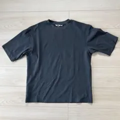 ユニクロ　エアリズムコットンオーバーサイズTシャツ 5分袖　M ダークブルー