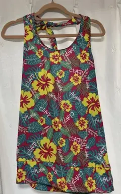 美品 clap ハワイアンフラワー柄 ハイビスカス　タンクトップのサムネイル