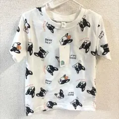 ELFINDOLL フレンチブルドッグ柄 Tシャツ 90cm