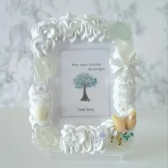 硬質トレカケース　デコホイップ　ホワイト　レジンデコ　推し活　【22】