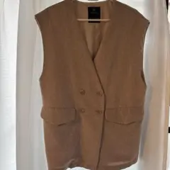 w closet ダブルボタン ベスト ジレ ベージュのサムネイル