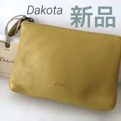 【新品★未使用】Dakota ダコタ 柔らか レザーポーチ イエローのサムネイル