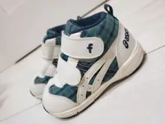 asics ベビー スニーカー チェック柄　familiarコラボ　14㎝