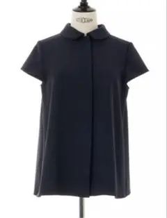 keina rita ケイナリタ　トップス　ネイビー　36 KEINARITA ケイナリタRoundCollarBlouse Navy 36 - メルカリ