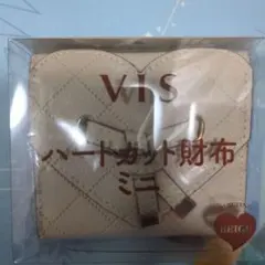 VIS ハートカット財布ミニ QUILTING BEIGE