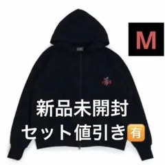 新品 HANA ロゴパーカー Mサイズ ブラック 黒 フーディー グッズ
