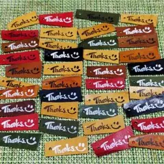 579✰︎Thanksにこちゃん アンチック馬革 ラッピングタグ