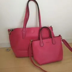 【美品】FIRANO ピンク トートバッグ ミニバッグ セット