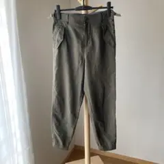 HUMANWOMAN オリーブ グリーン チノパン サイドポケット付き