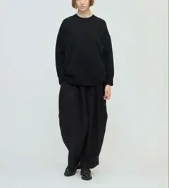 mizuiro ind クルーネックワイドプルオーバー　ブラック美品