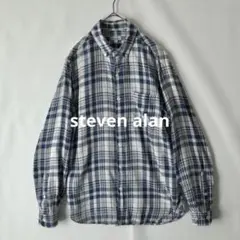【秋物】steven alan スティーブンアラン チェックシャツ M