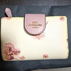 COACH 花柄 二つ折り財布