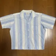 オープンカラー　シャツ　arrow ストライプ　ビンテージ　70s