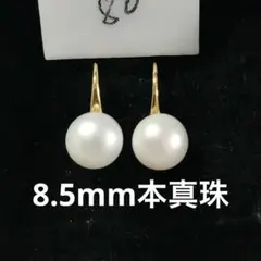 淡水パールピアス 本物真珠 一粒パールピアス　フックピアス