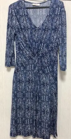 FIFILES PARIS アラベスク Vネック 長袖ワンピース