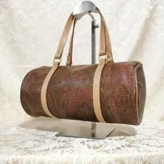 ETRO エトロ ボストンバッグ 旅行カバン ペイズリー イタリア製 エトロ ボストンバッグ ETRO エトロ PVC×レザー ペイズリー柄 ボストン