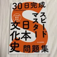 30日完成 スピードマスター 日本文化史 問題集 日本史 日本史探求