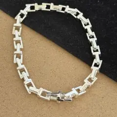 Tチェーンブレスレット シルバー色 メンズ チェーン ブレスレット