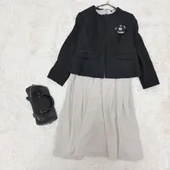 大きいサイズ✨美品✨ツイード　セレモニースーツ　ワンピーススーツ　2点セット