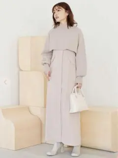 【美品】ココディール　クロップドニット×ジレワンピセット