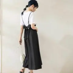 【新品】　Newlyme ニューリーミー バックリボン キャミワンピース M 黒