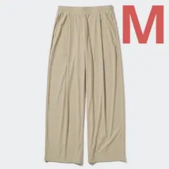 UNIQLO　ユニクロ　ウルトラストレッチエアリズムワイドパンツ　ベージュ　M
