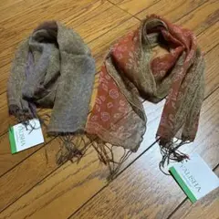 ペイズリー模様 ストール 2色セット