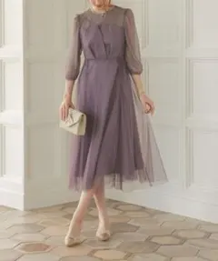 ドリードール アサクラ ビスチェ風トップス ラメチュールワンピース【XL】